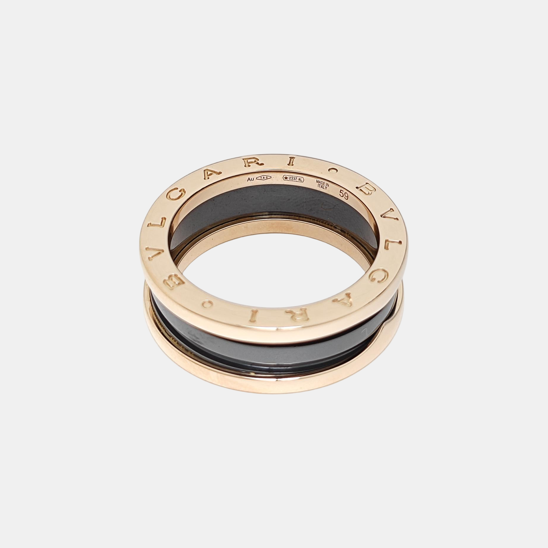 B.ZERO1 18k Rose Gold Ring EU 59