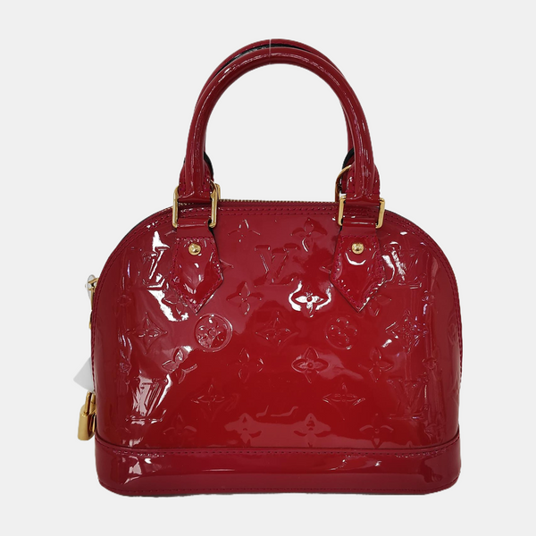 Authenticated pre-owned  ALMA BB Monogram Patent Leather Red - Shoulder Bag at Looply