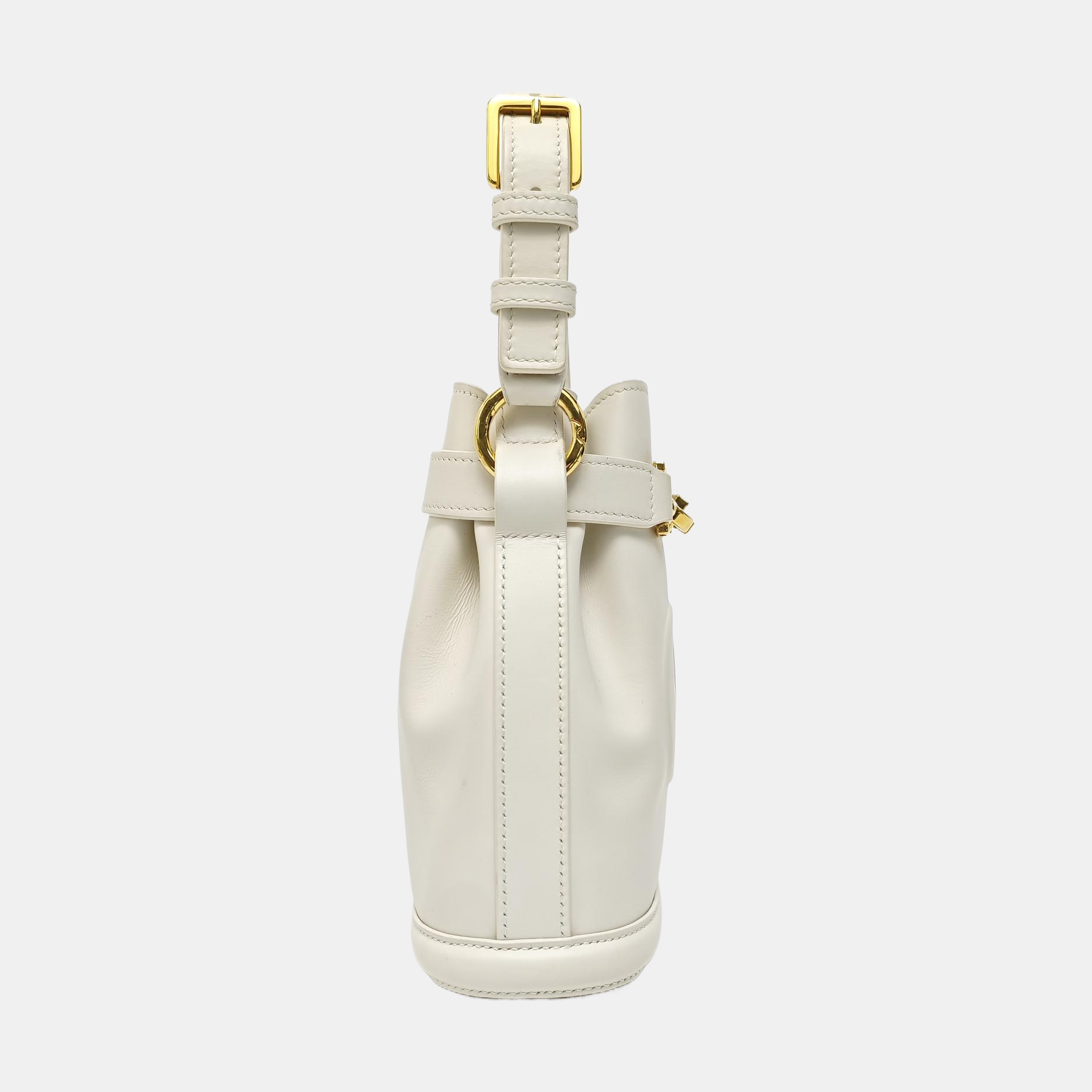 Calfskin Shoulder Bag Small White