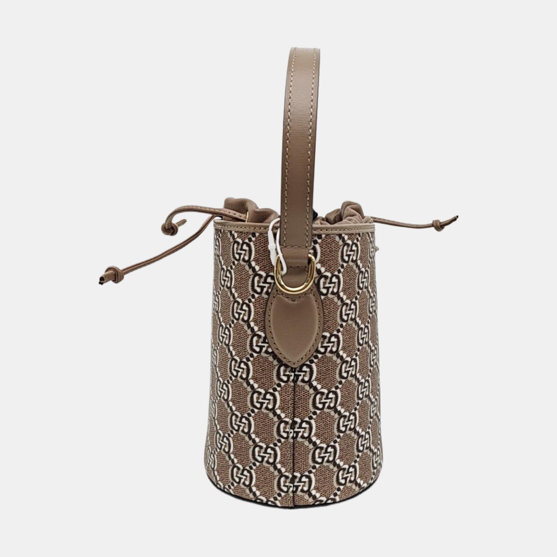 Monogram Canvas Bucket Bag Super Mini Gray