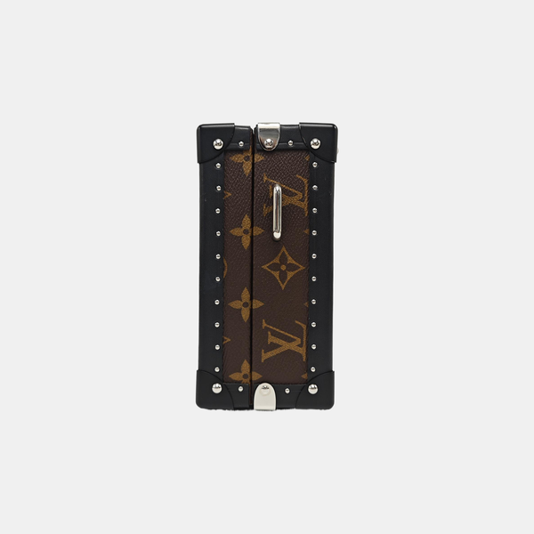 CLUTCH BOX Monogram Coated Canvas Brown
