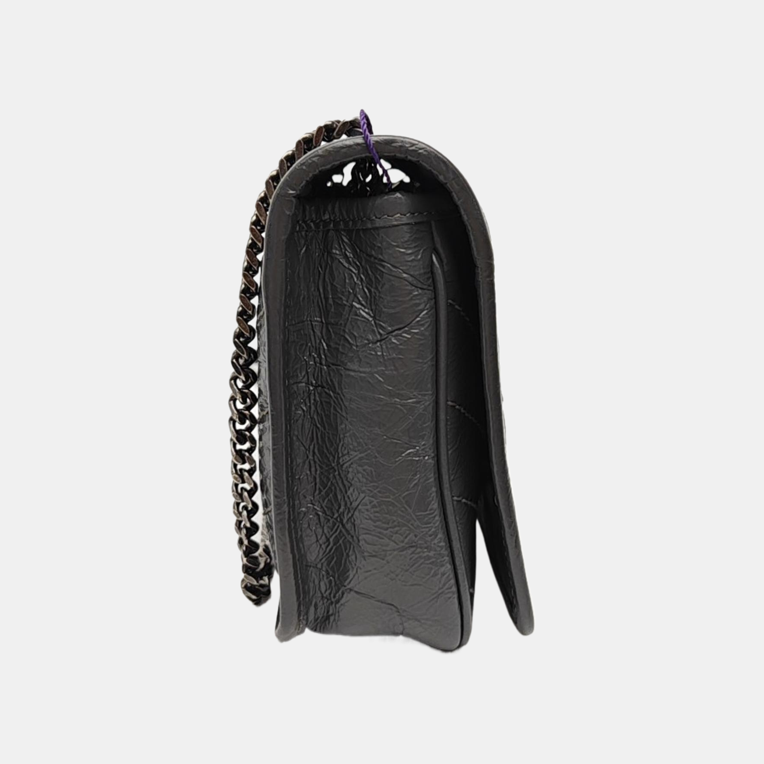 NIKI Mini Chevron Calfskin Gray