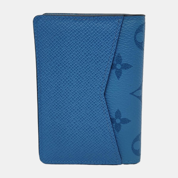 Monogram Coated Canvas Blue Card Holder