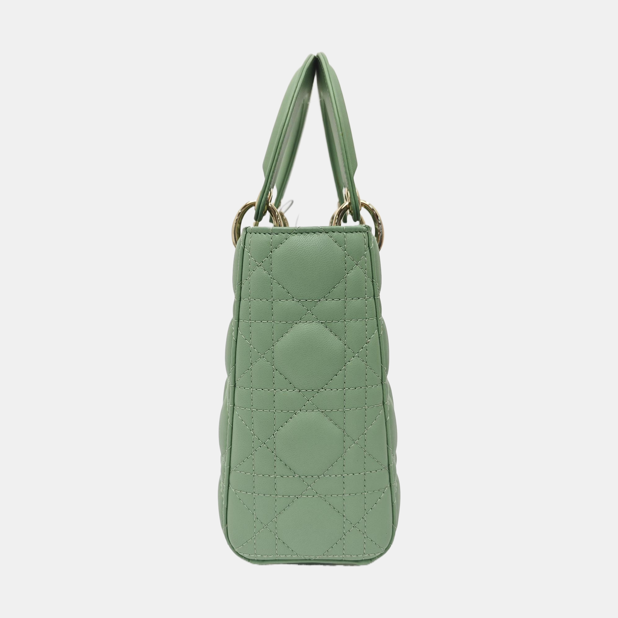 Lady Dior Small Cannage Lambskin Green