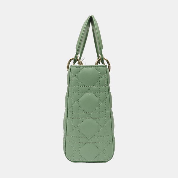 Lady Dior Small Cannage Lambskin Green