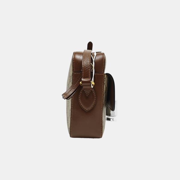 Horsebit 1955 Small Coated Canvas Beige