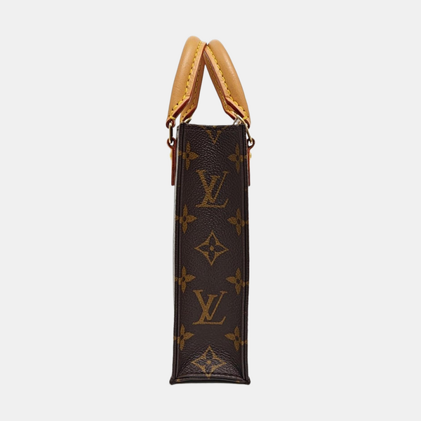 SAC PLAT Mini Monogram Coated Canvas Brown