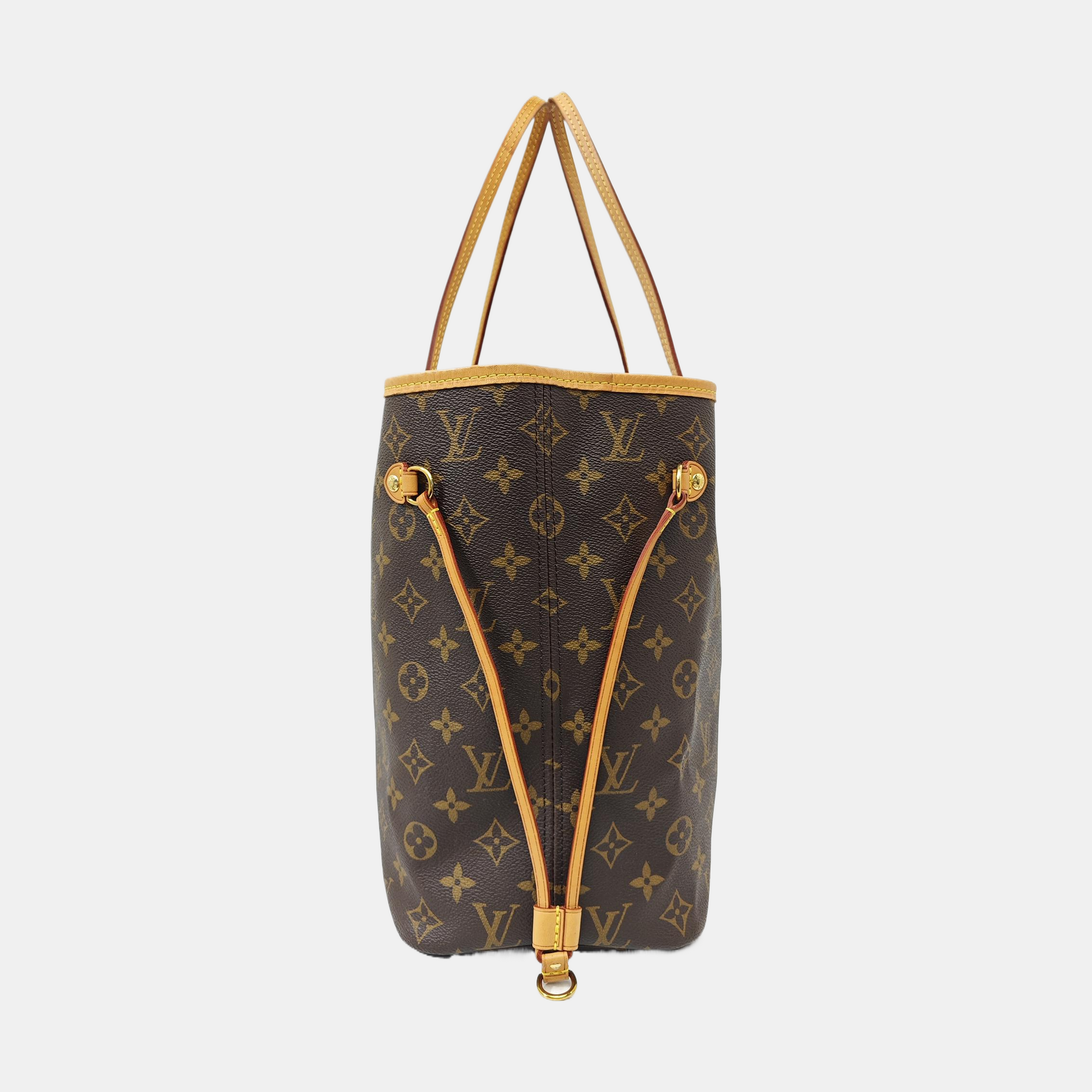 NEVERFULL MM Monogram Coated Canvas Brown