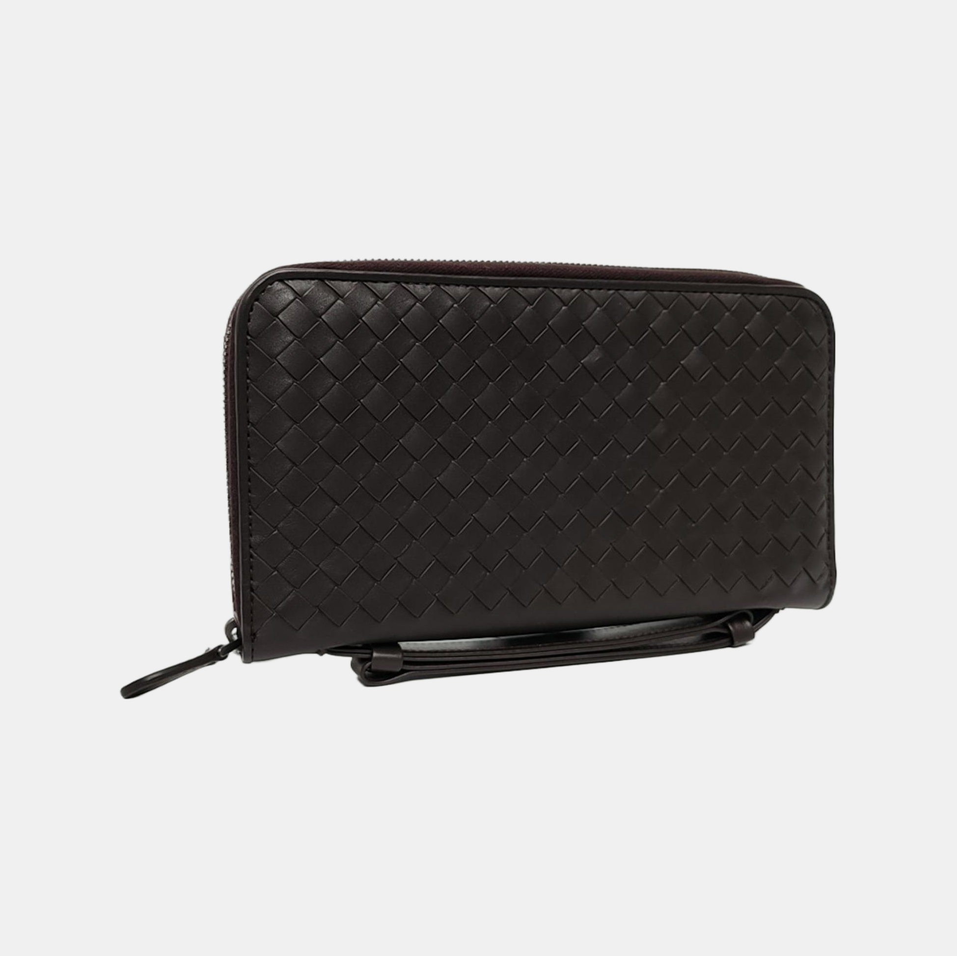 Calfskin Top Handle Bag Brown
