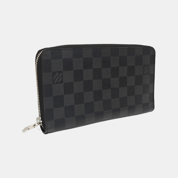 ZIPPY Damier Graphite Coated Canvas Gray Wallet