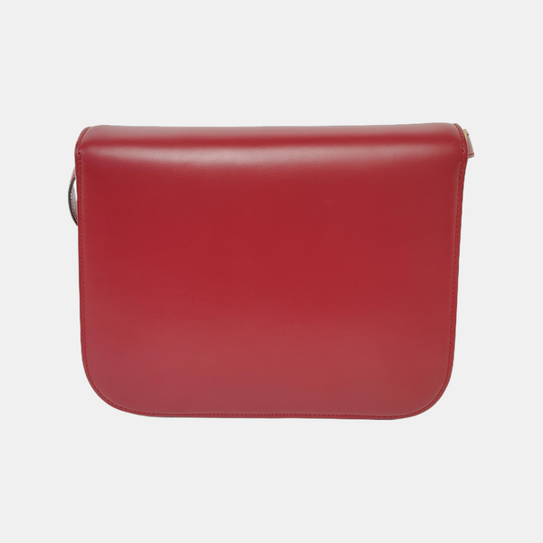Authenticated pre-owned  CLASSIC BOX Medium Calfskin Red - Shoulder Bag at Looply