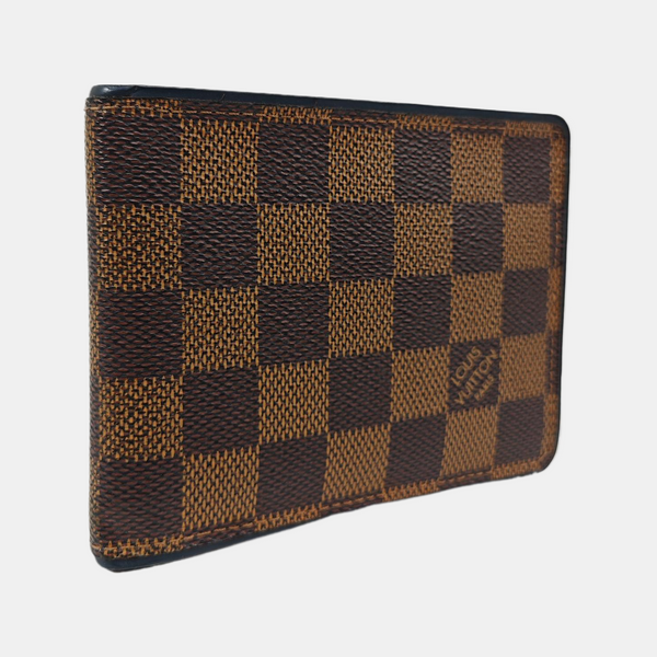 Damier Ebene Coated Canvas Wallet Brown