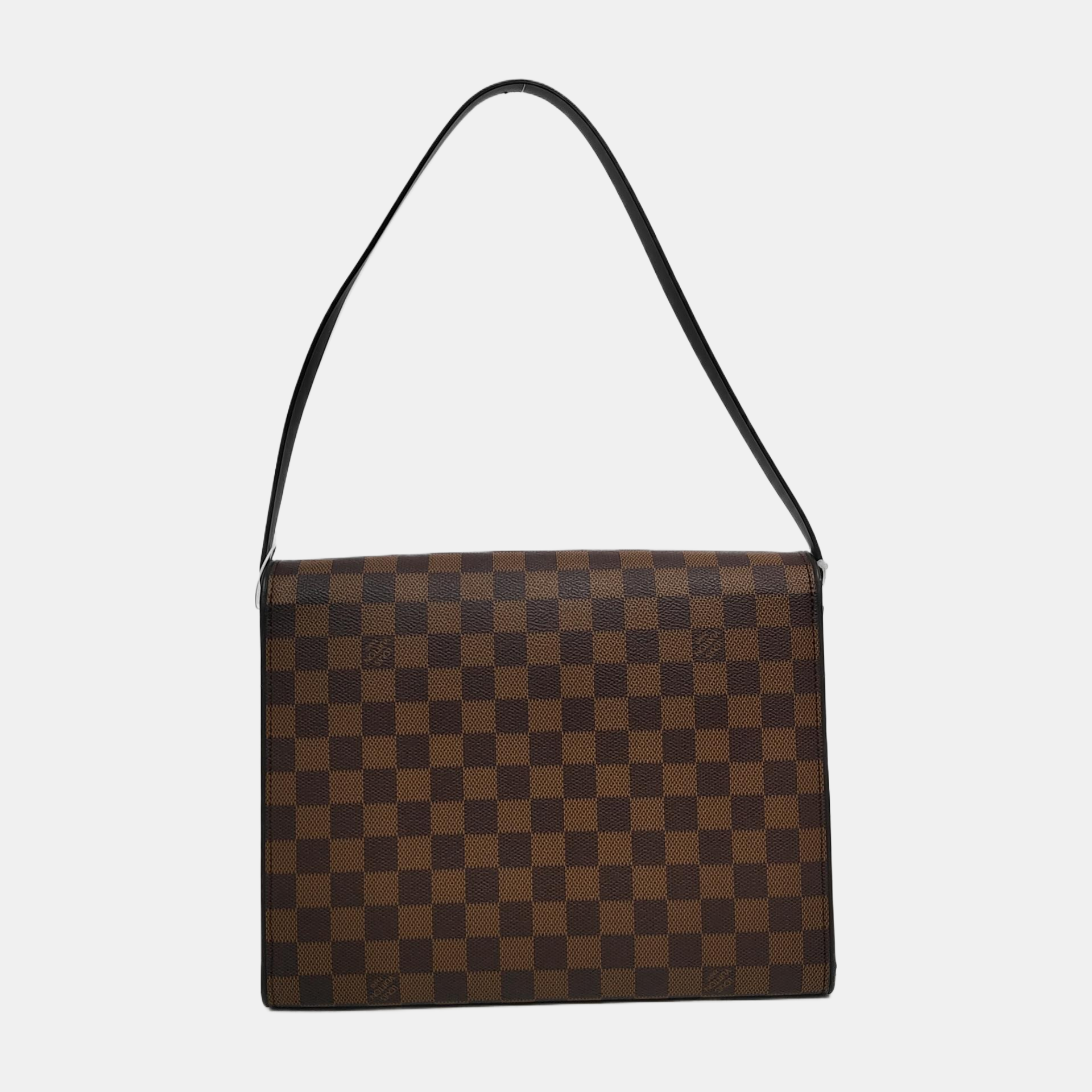 TRIBECA Damier Ebene Coated Canvas Brown