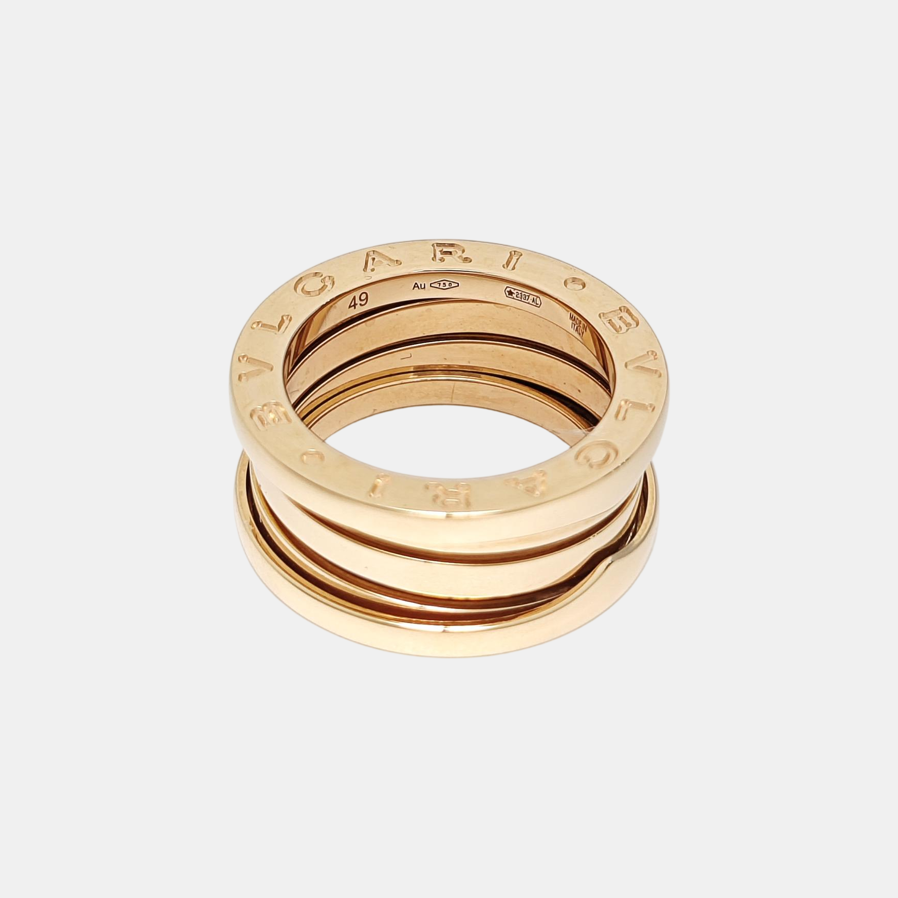 B.ZERO1 18k Rose Gold Ring EU 49