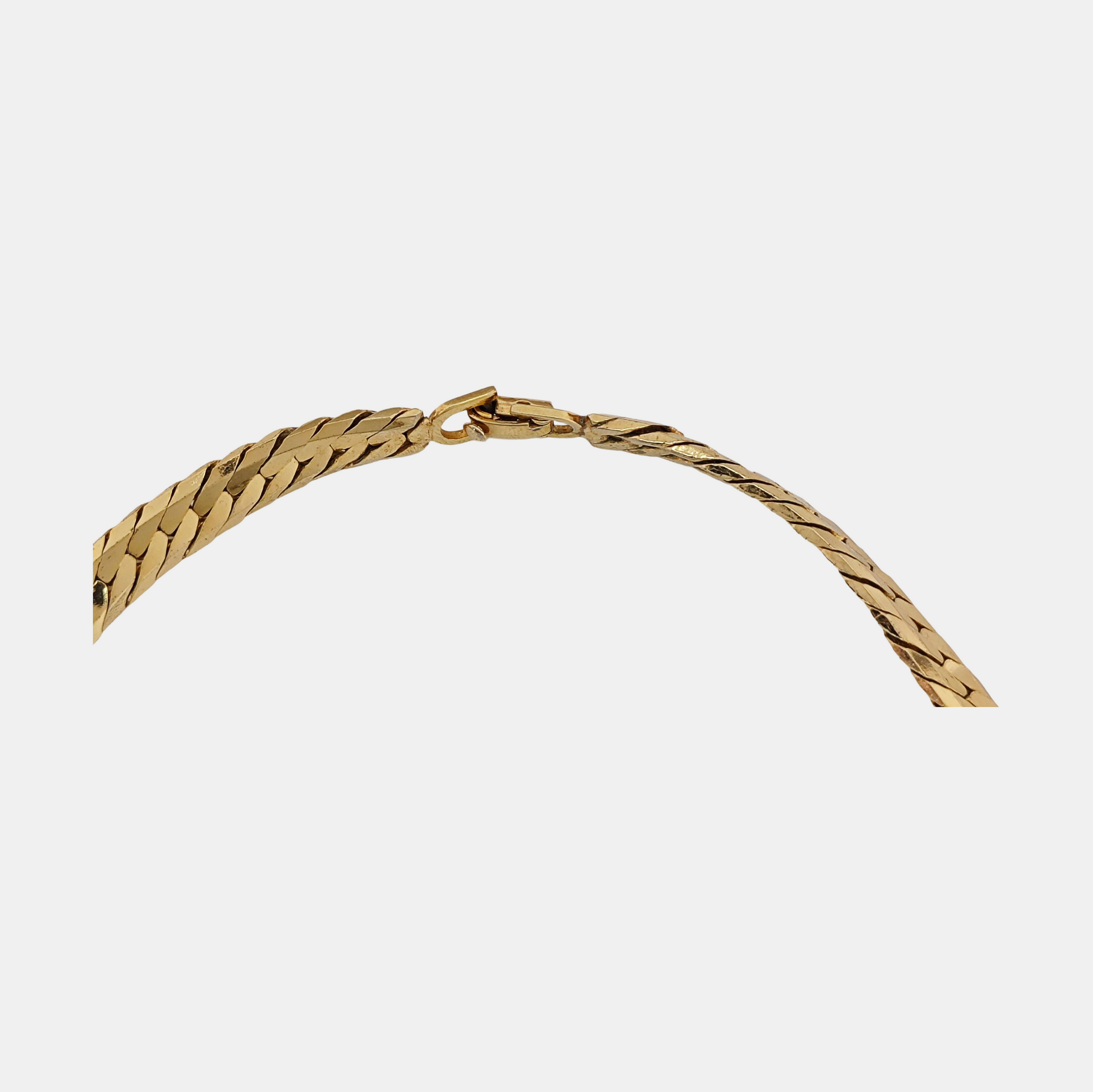 Twist Round Metal Gold Necklace