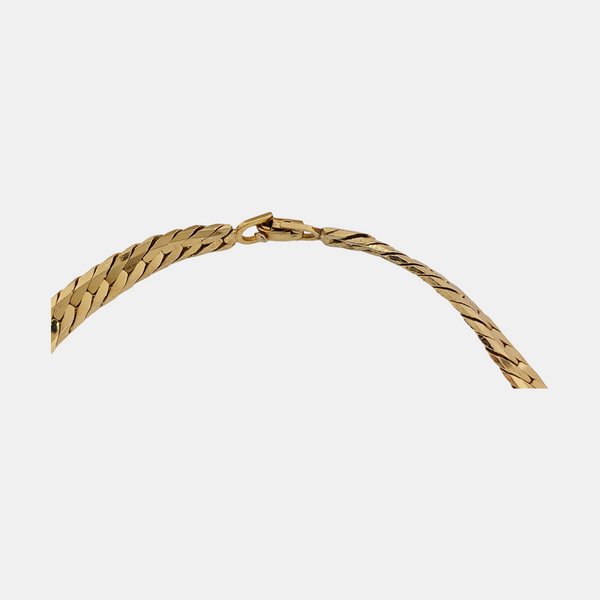 Twist Round Metal Gold Necklace