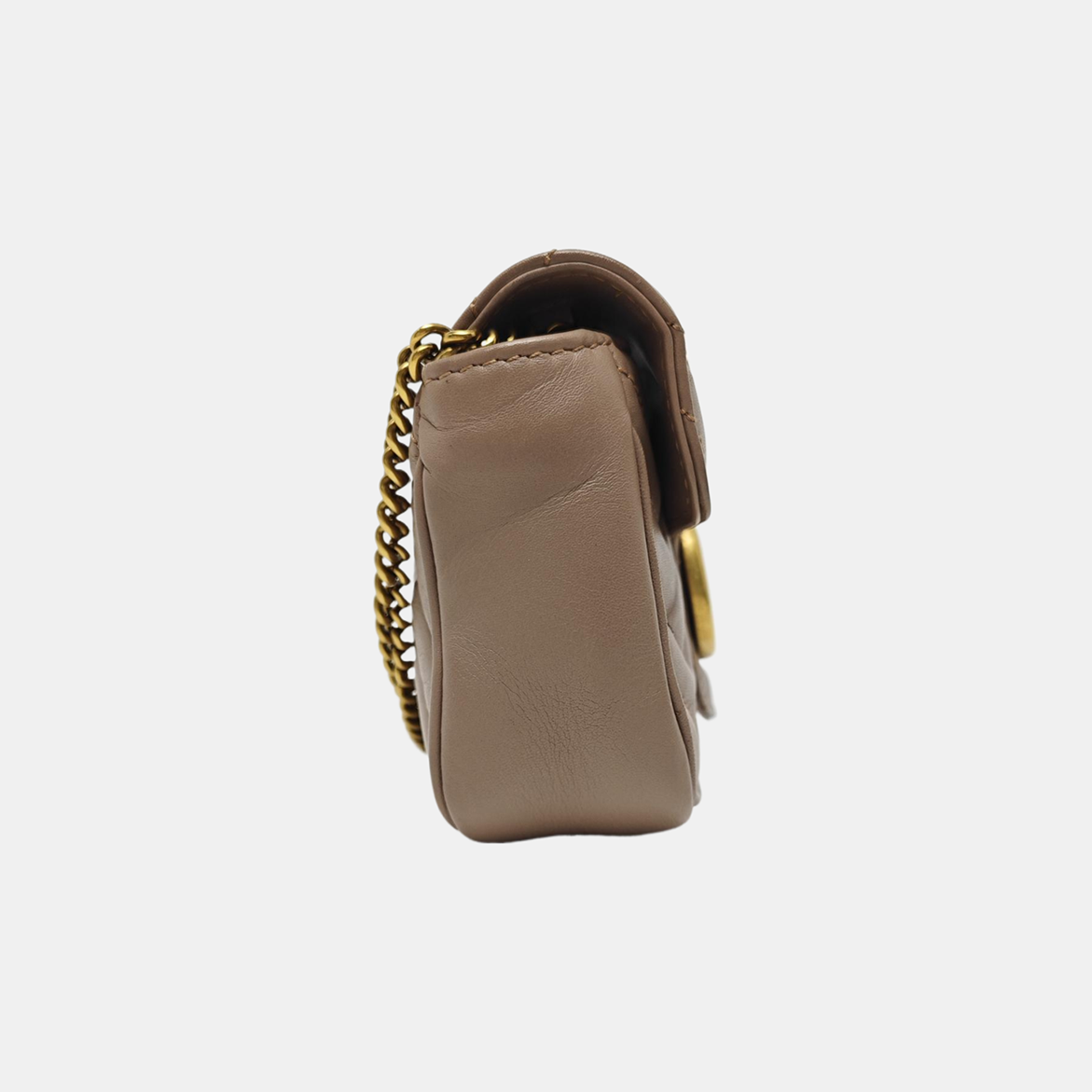 GG Marmont Mini Quilted Calfskin Beige