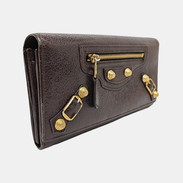 Authenticated pre-owned  Classic City Lambskin Brown Wallet - Wallet at Looply