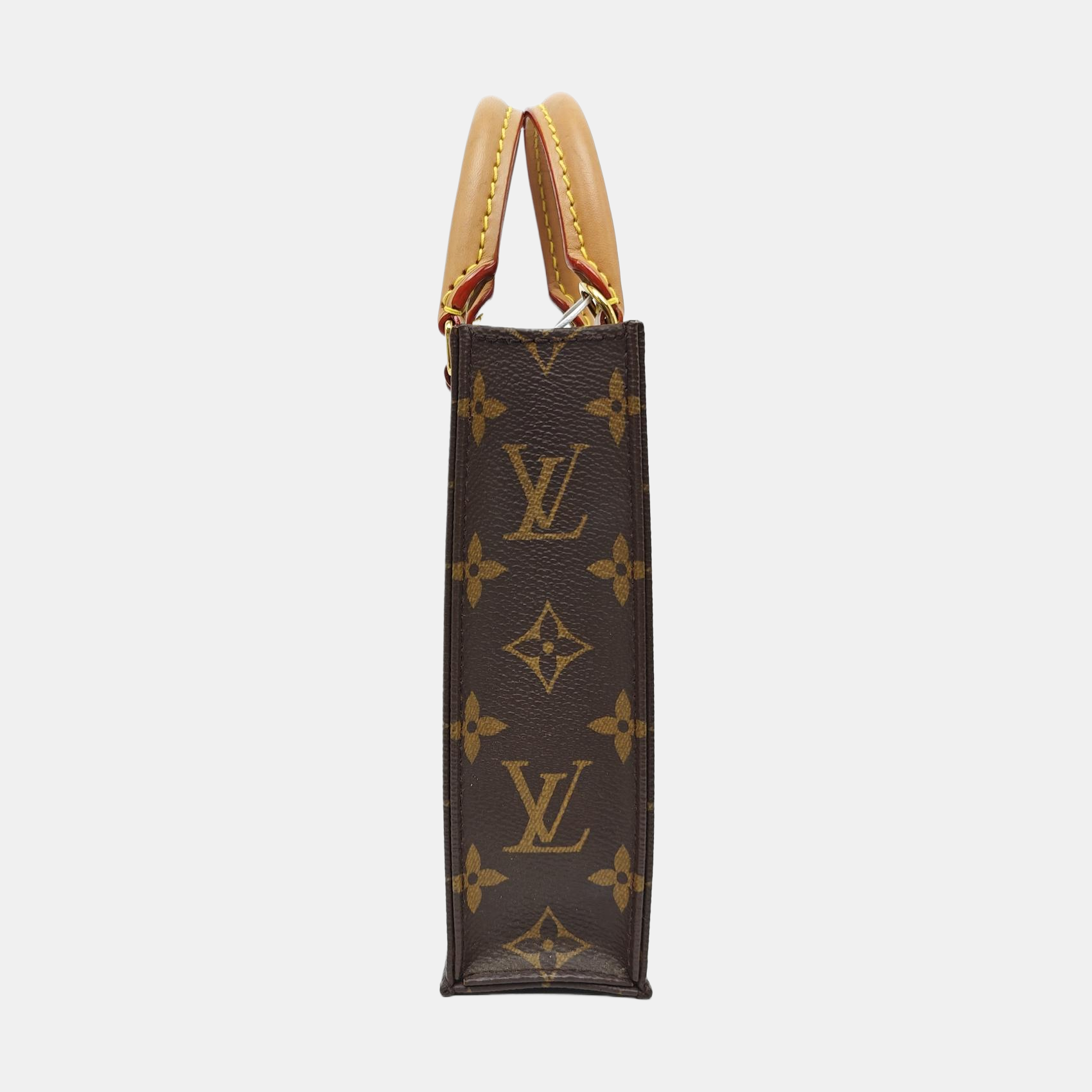 SAC PLAT Mini Monogram Coated Canvas Brown