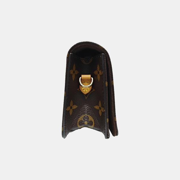 Lily Monogram Coated Canvas Brown