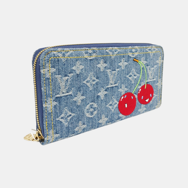 Monogram Fabric Wallet Blue