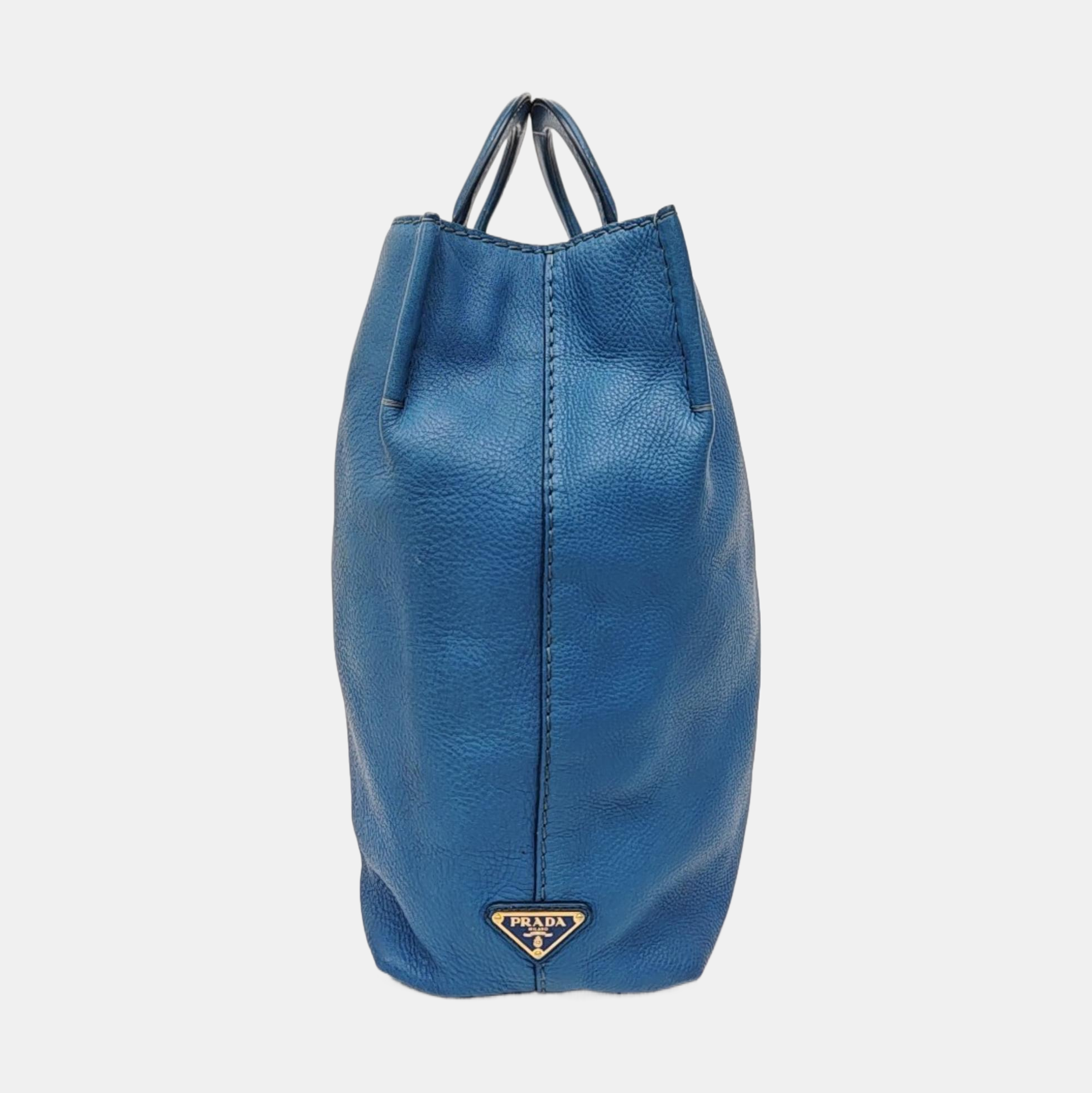 Calfskin Tote Bag Blue