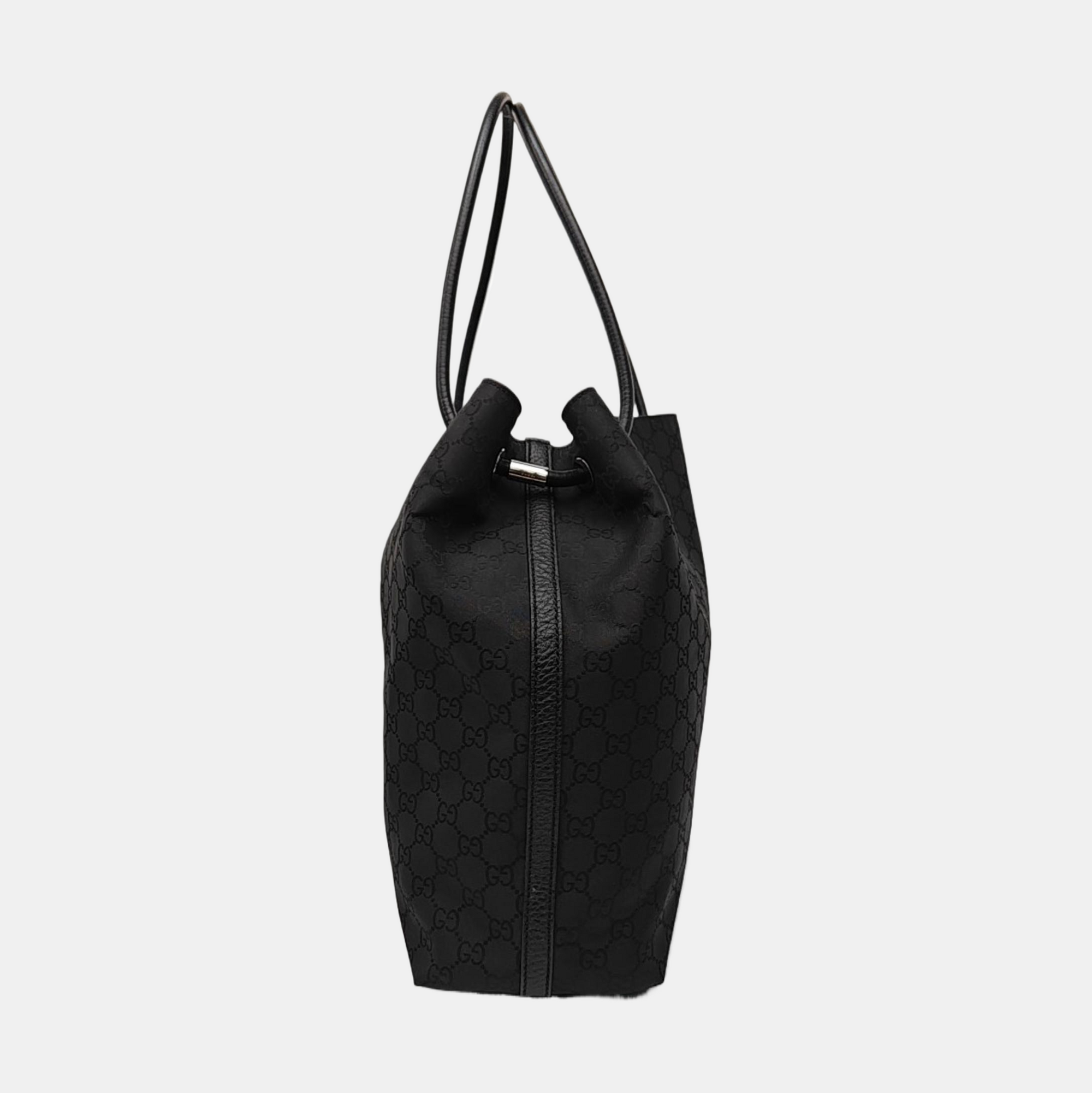 Monogram Canvas Tote Bag Black