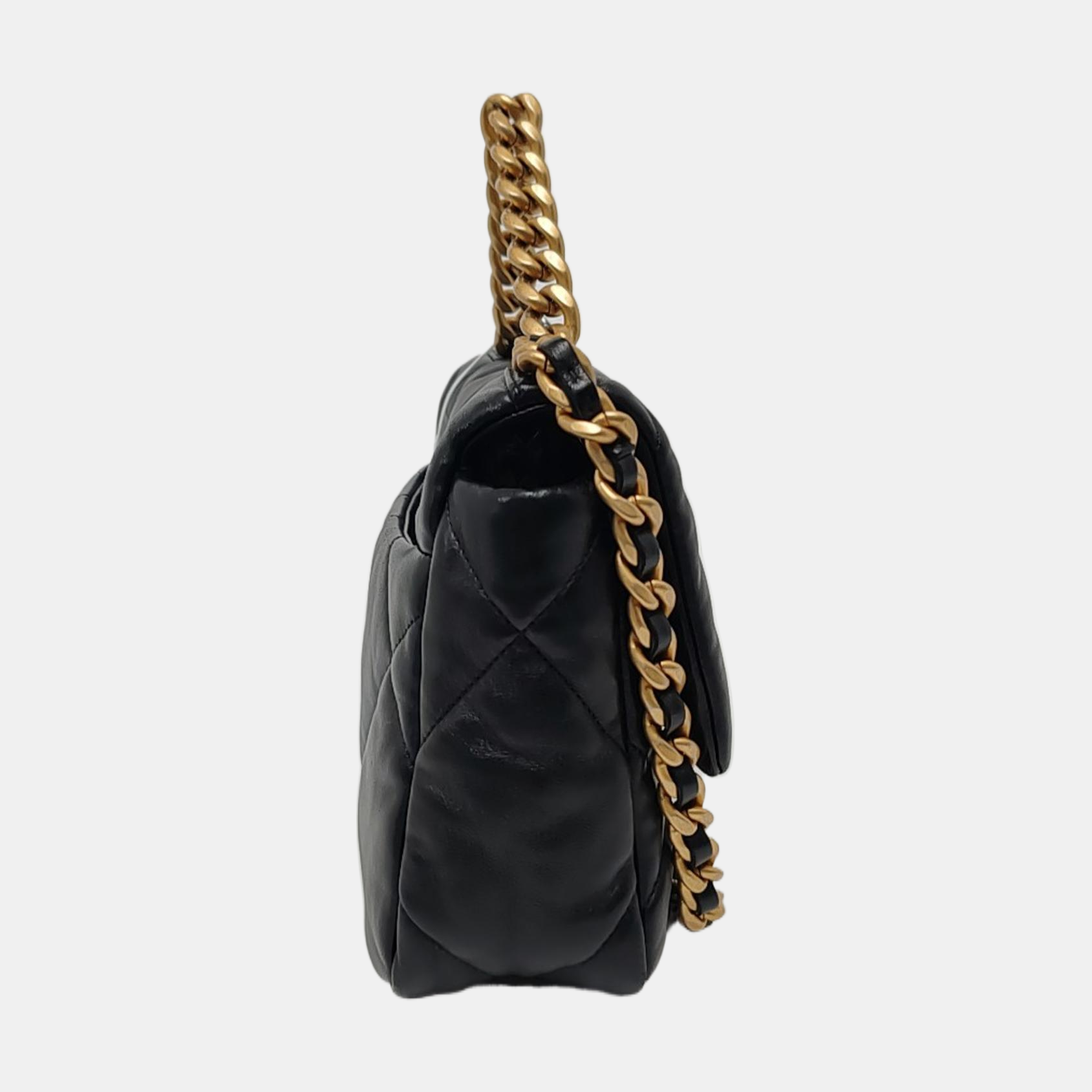 CHANEL 19 Small Quilted Lambskin Black