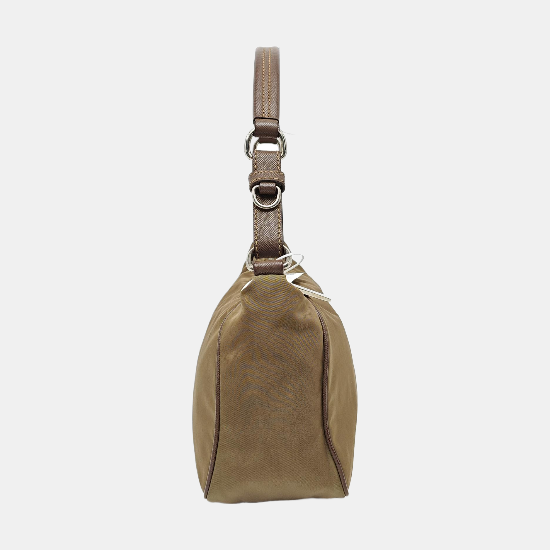 Nylon Shoulder Bag Beige