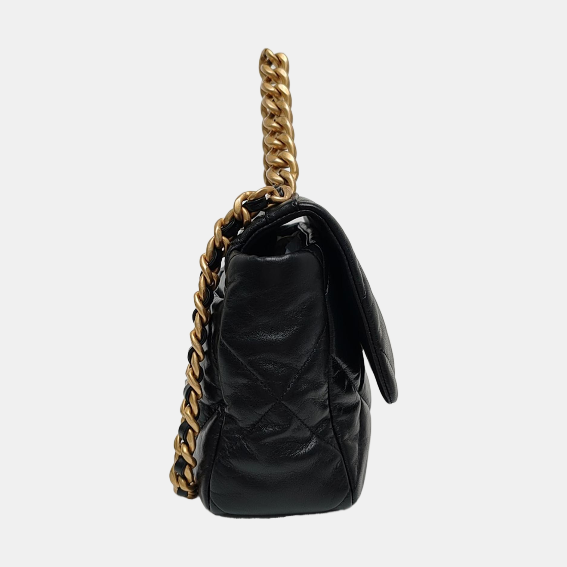CHANEL 19 Medium Quilted Lambskin Black