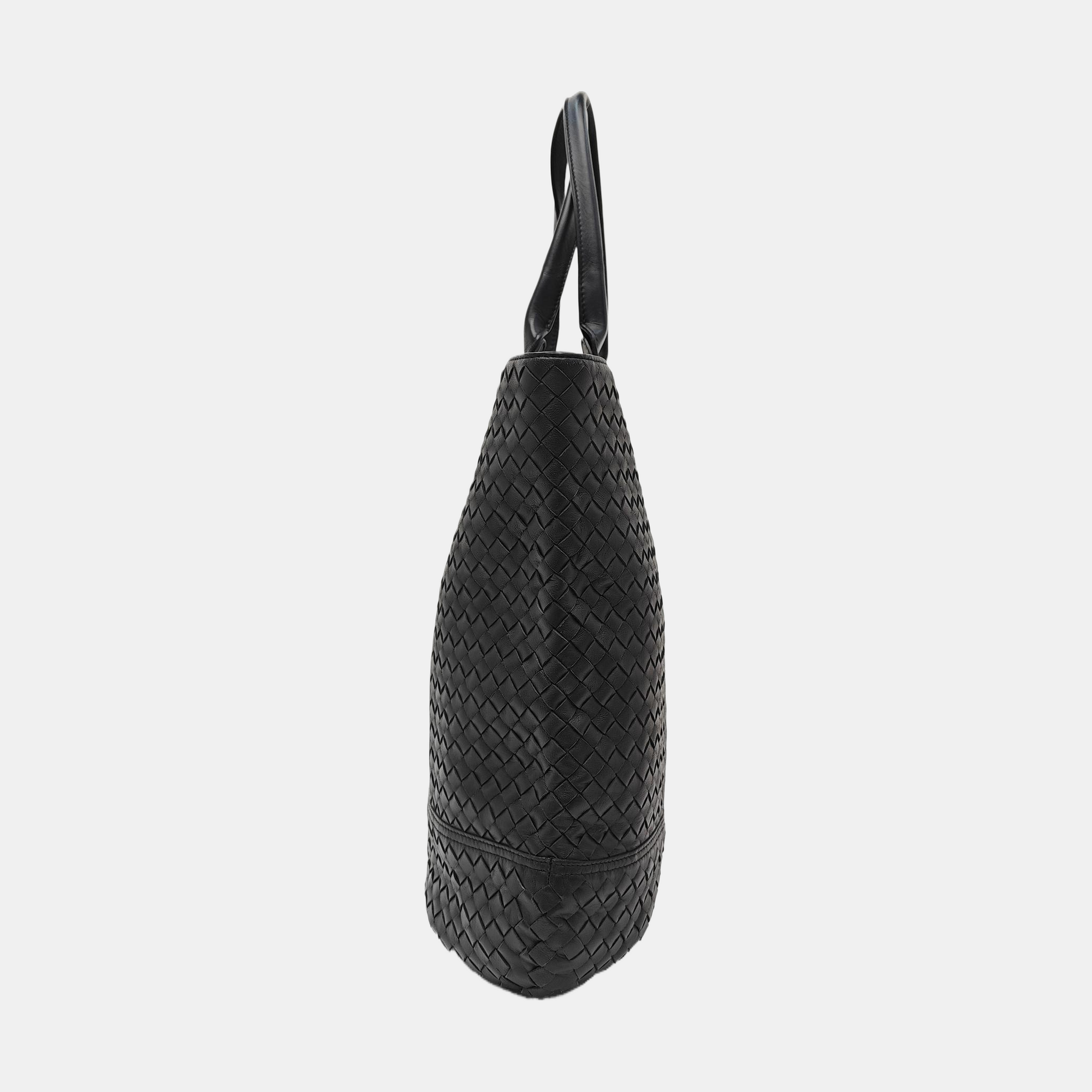 Lambskin Top Handle Bag Black