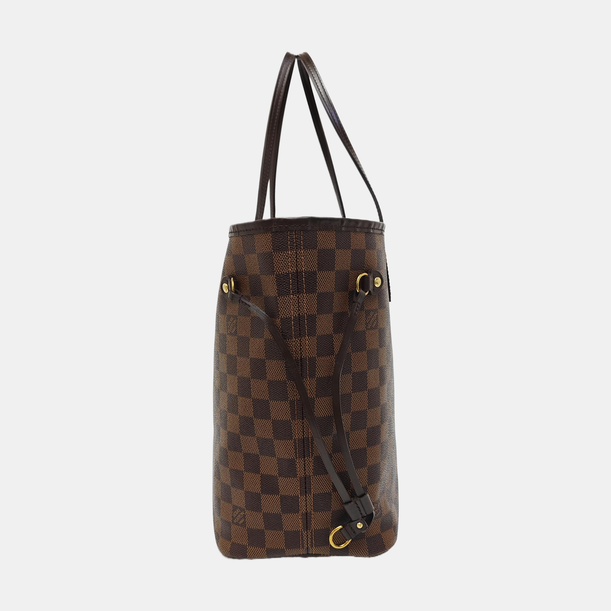 NEVERFULL MM Damier Ebene Coated Canvas Brown