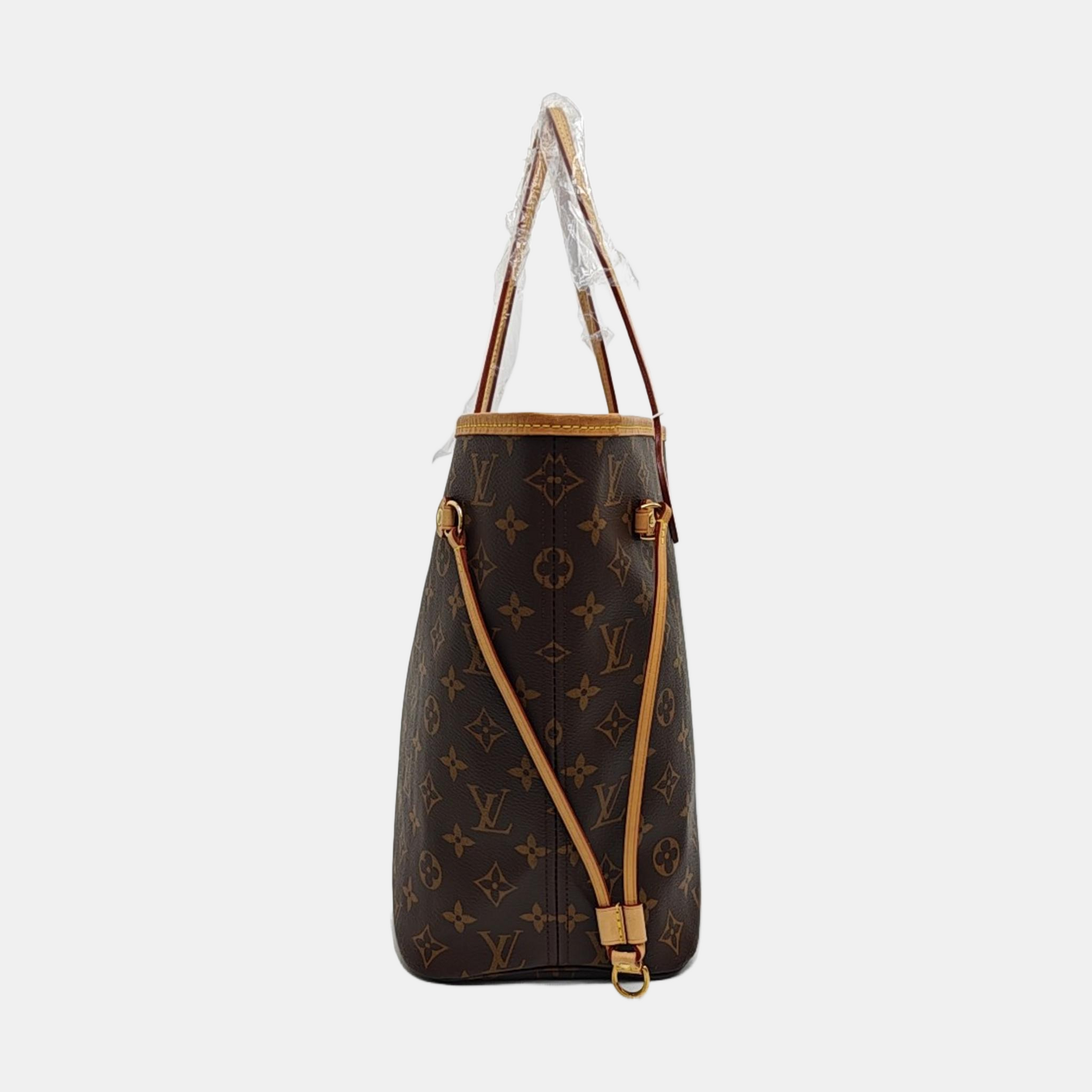 NEVERFULL MM Monogram Coated Canvas Brown
