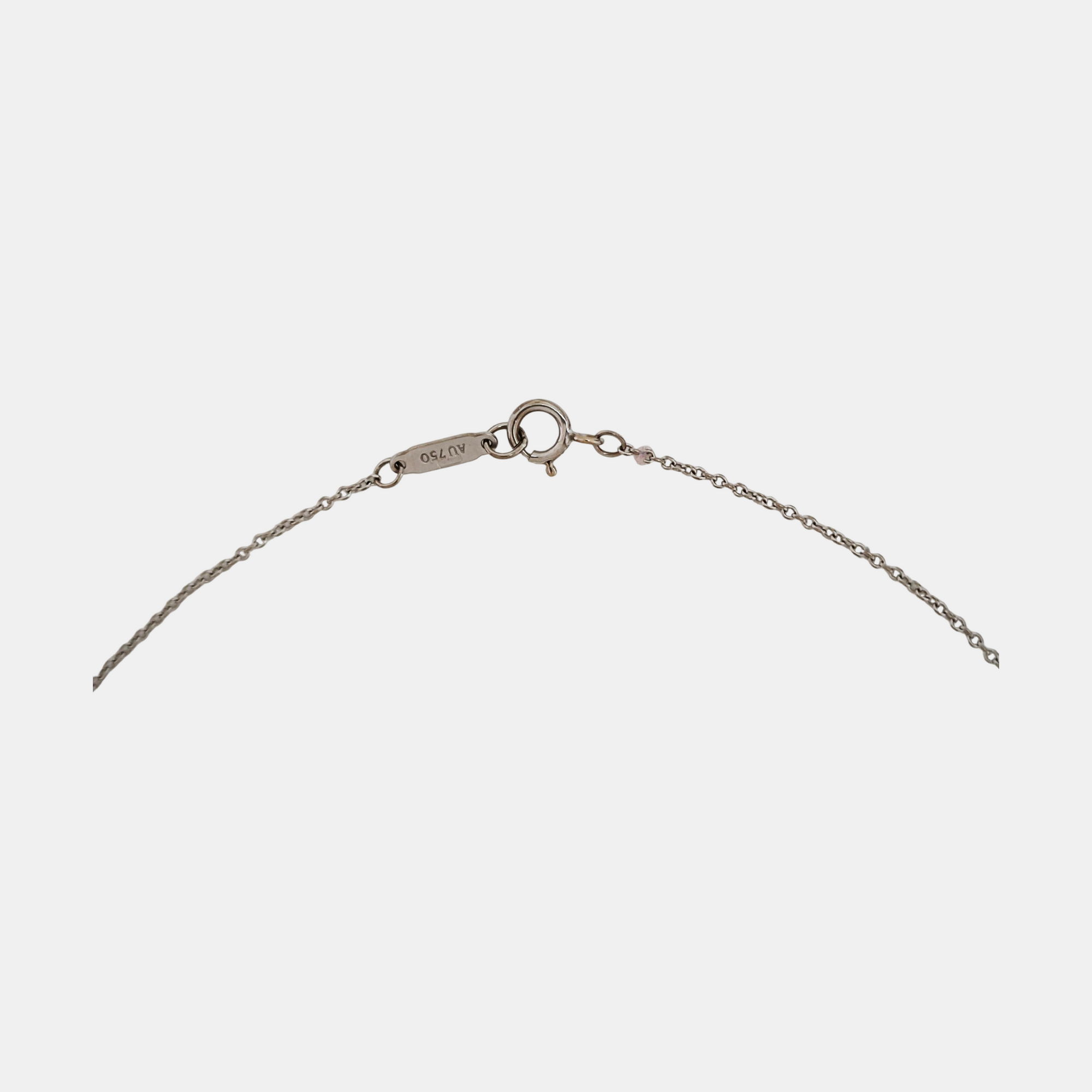 Tiffany Keys 18k White Gold Silver Necklace