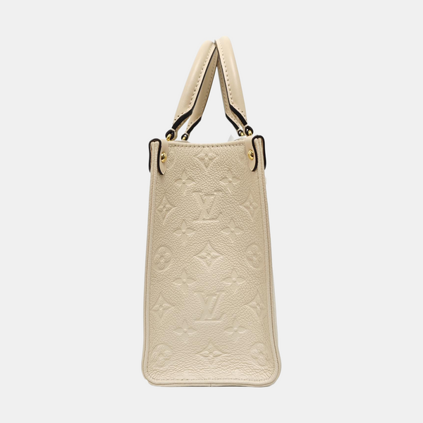 ONTHEGO PM Monogram Calfskin Beige