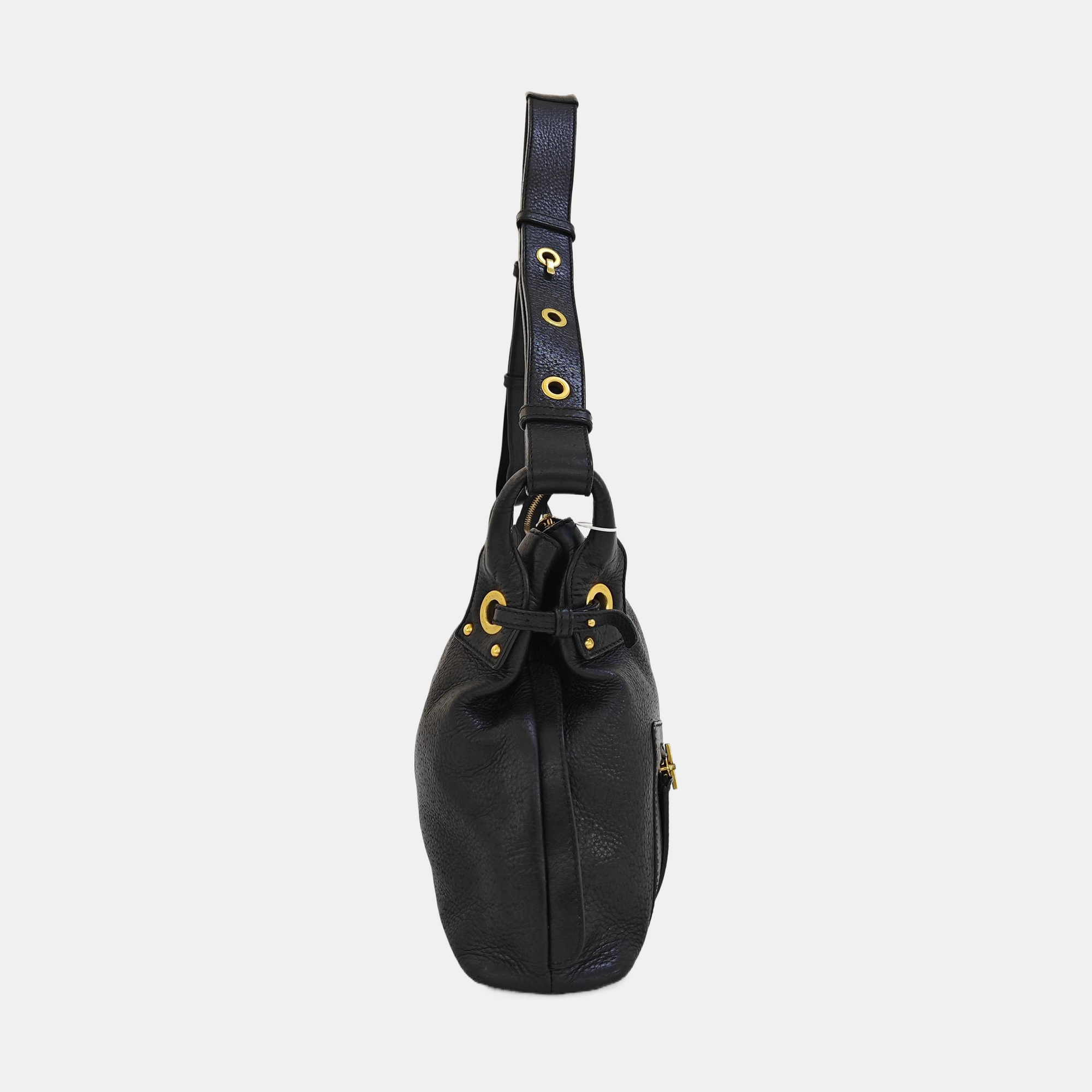 Calfskin Shoulder Bag Black