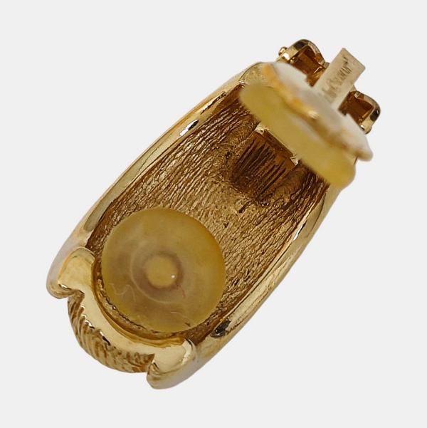 Metal Gold Clip On Earrings
