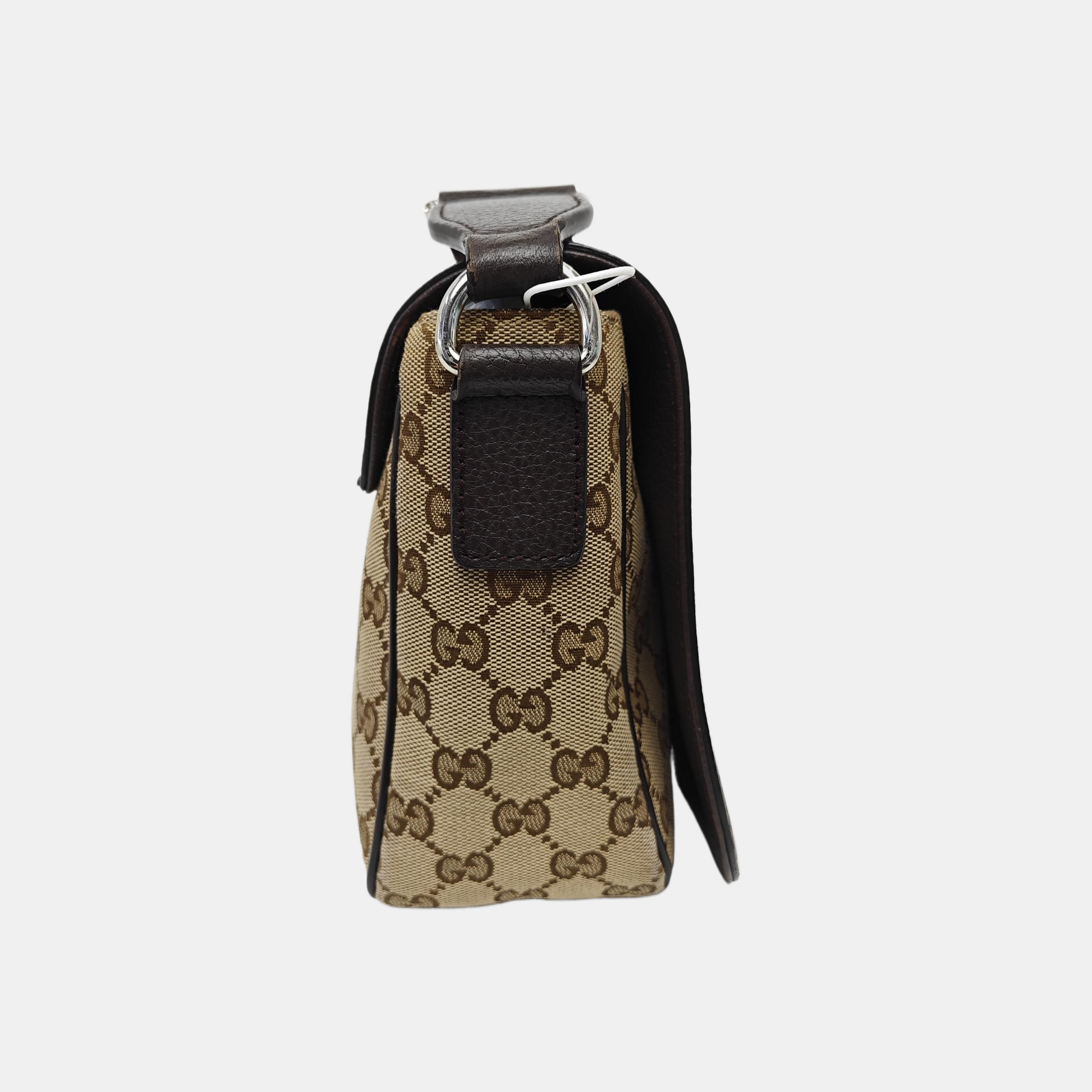 Monogram Canvas Shoulder Bag Brown