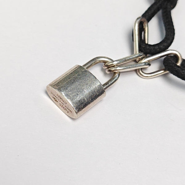 SILVER LOCKIT X VIRGIL ABLOH Fabric Black Bracelet
