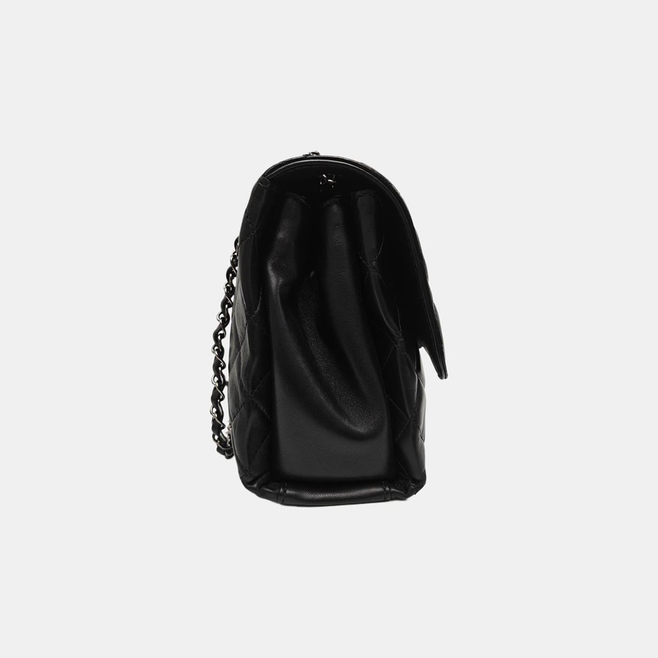 Quilted Lambskin Shoulder Bag Black