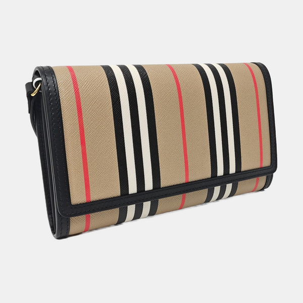 Coated Canvas Shoulder Bag Brown