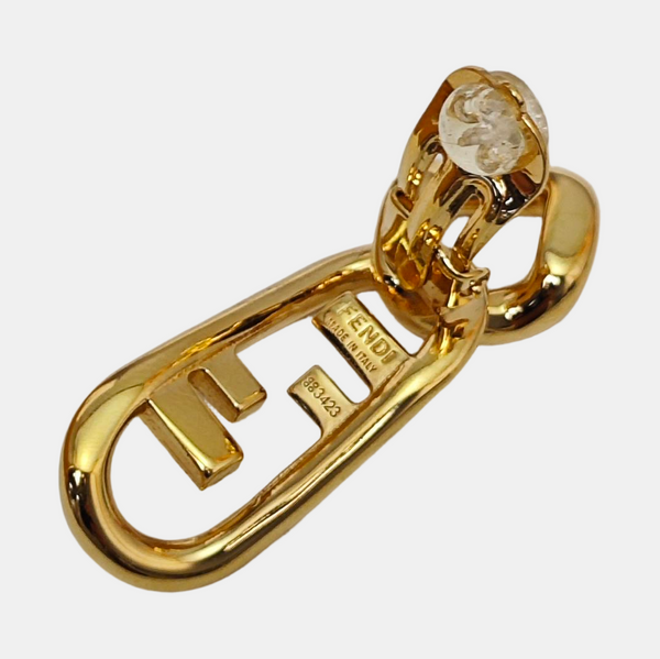 FF Metal Gold Clip On Earrings