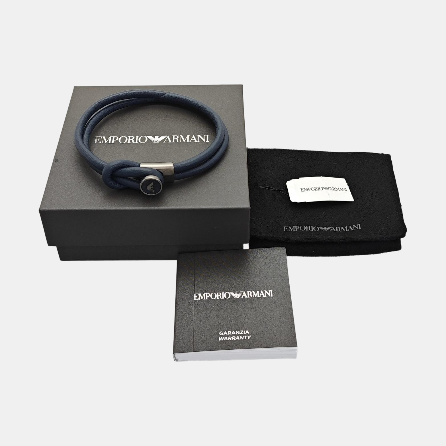 Leather Blue Bangle