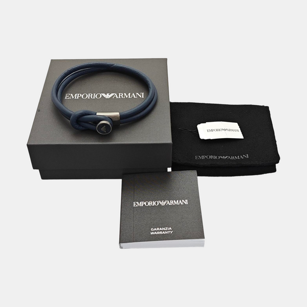 Leather Blue Bangle