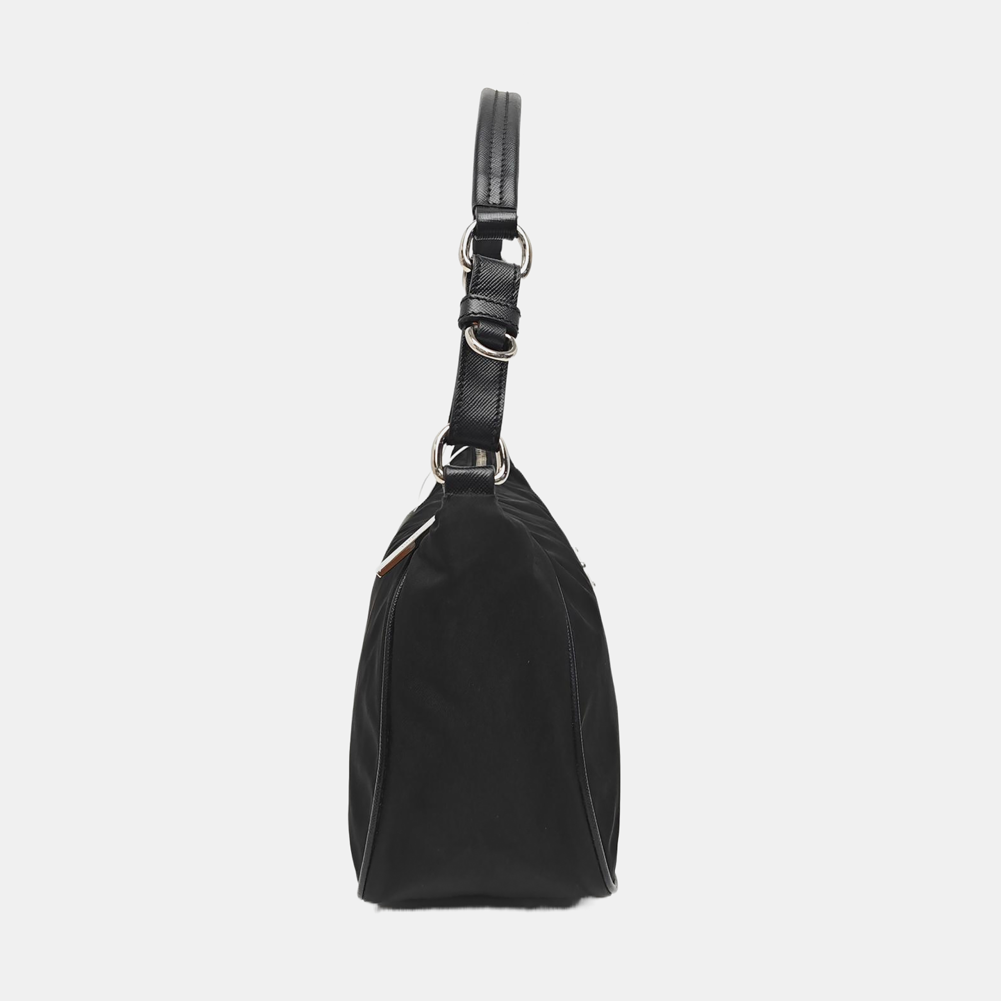 Nylon Top Handle Bag Black