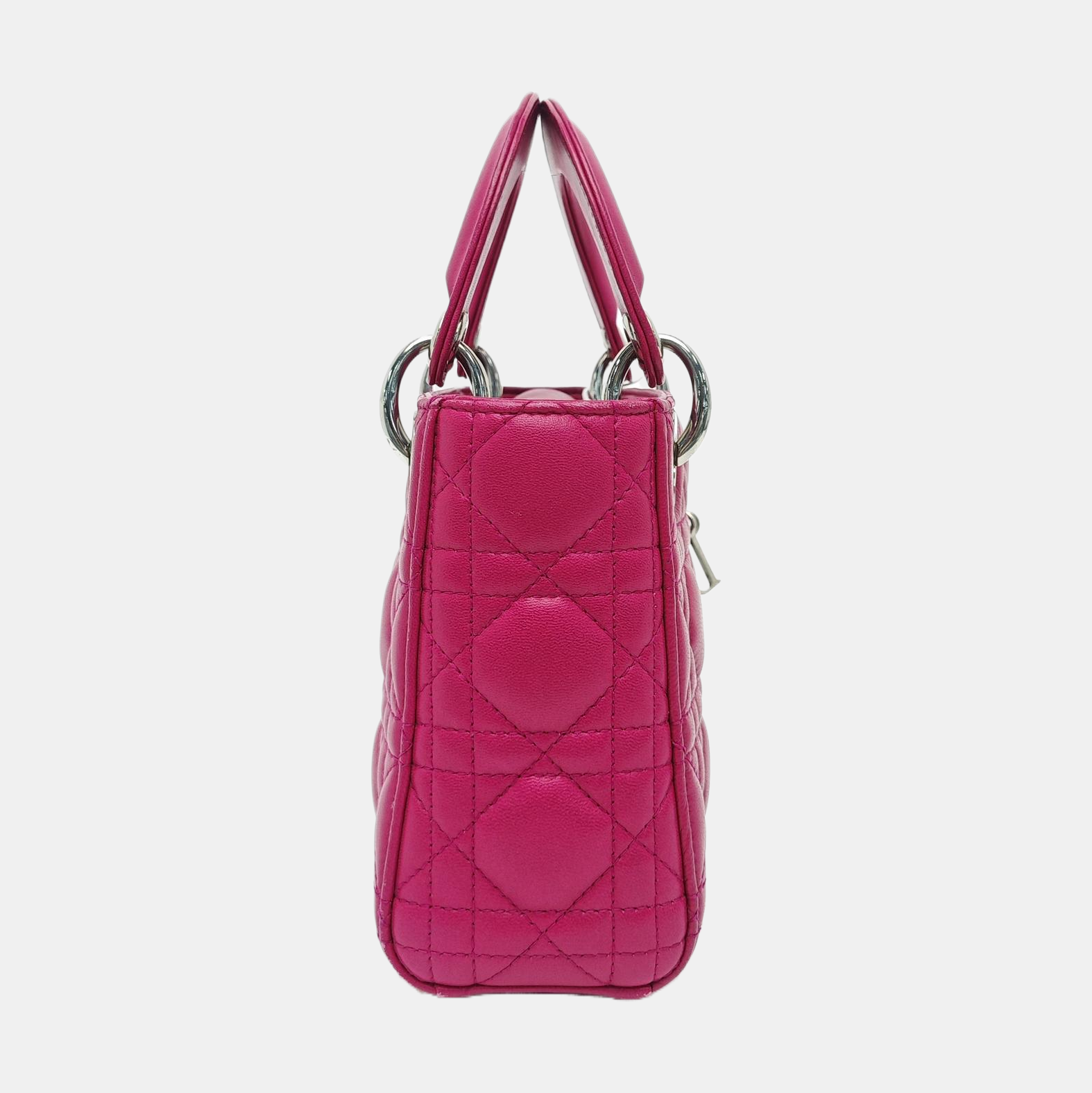Lady Dior Mini Cannage Lambskin Red