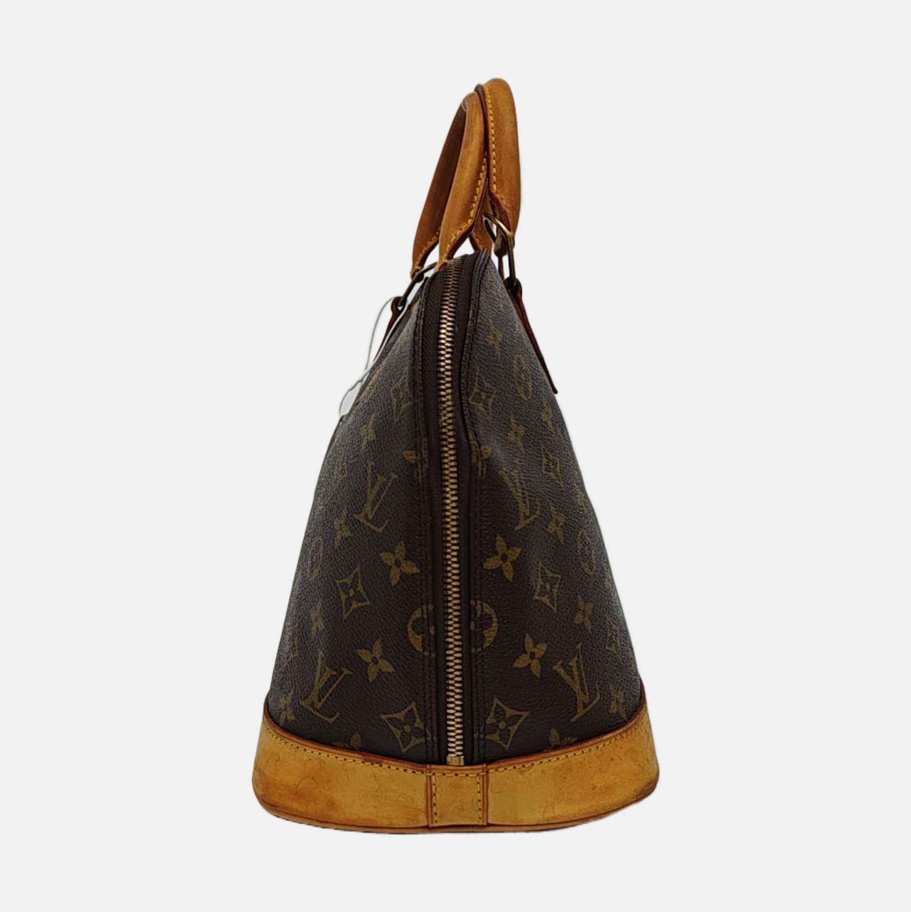 ALMA PM Monogram Coated Canvas Brown