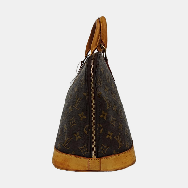 ALMA PM Monogram Coated Canvas Brown