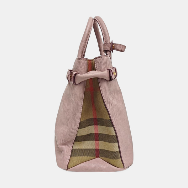 The Banner Medium Calfskin Pink