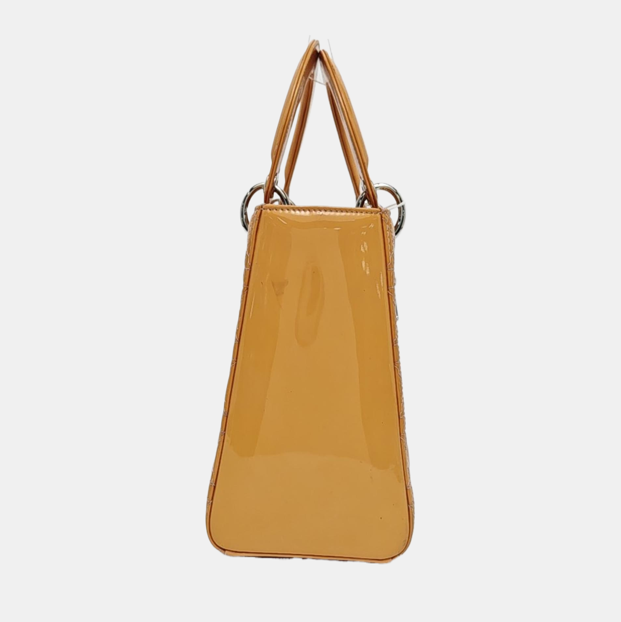 Lady Dior Medium Cannage Patent Leather Yellow